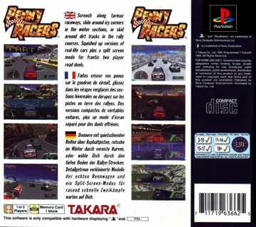 Penny Racers (EU) box cover back